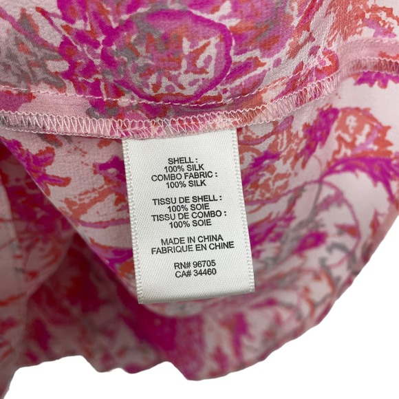 Rebecca Taylor Sleeveless 100% Silk Dreamweaver Top Powder Pink 2 - Picture 7 of 9